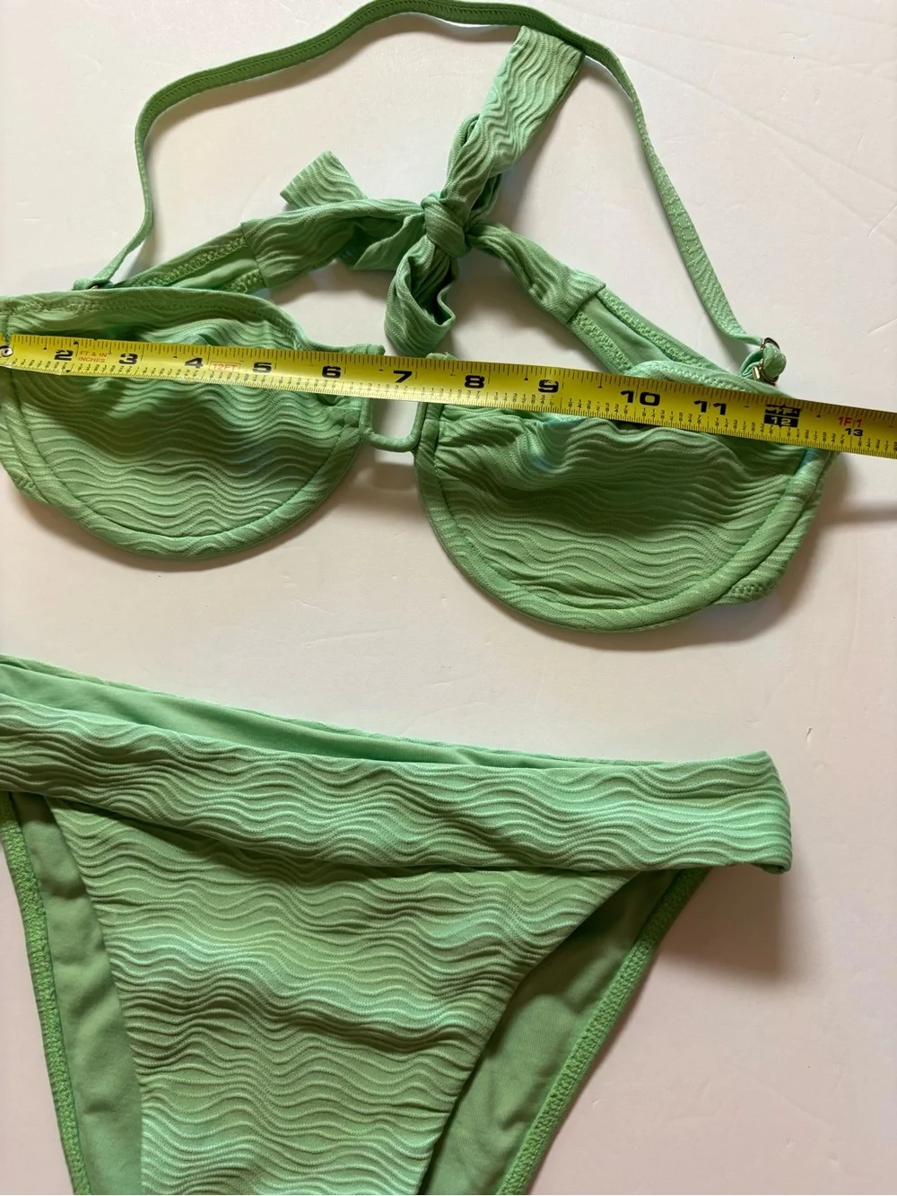 Monday Swimwear Mint Green Textured Underwire Bikini S/P